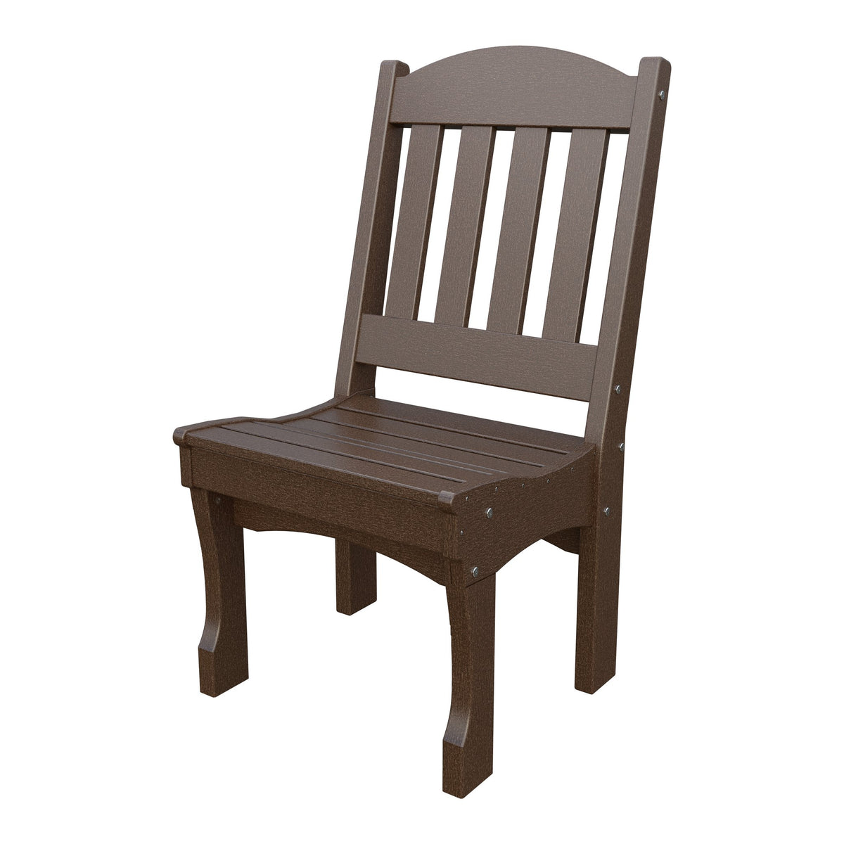 Amish Spanish Garden Poly Dining Side Chair in Milwaukee Brown