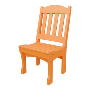 Amish Spanish Garden Poly Dining Side Chair in Bright Orange