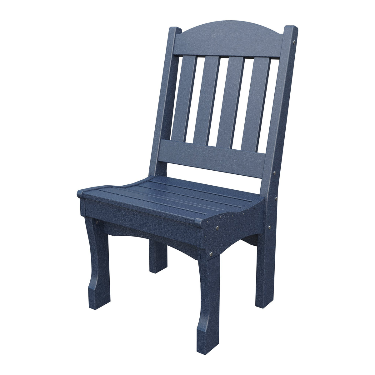 Amish Spanish Garden Poly Dining Side Chair in Patriot Blue