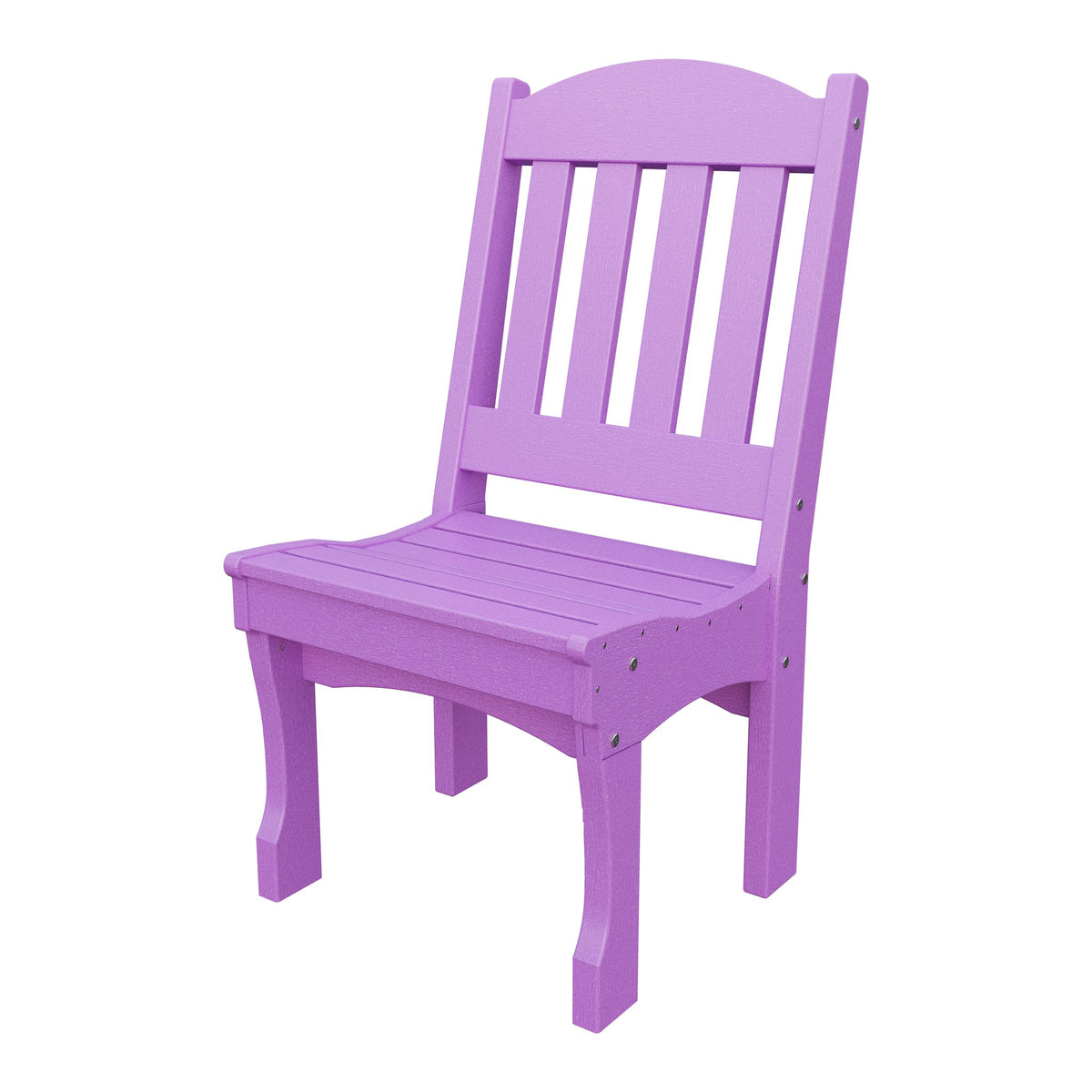 Amish Spanish Garden Poly Dining Side Chair in Bright Purple