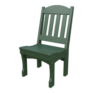 Amish Spanish Garden Poly Dining Side Chair in Turf Green