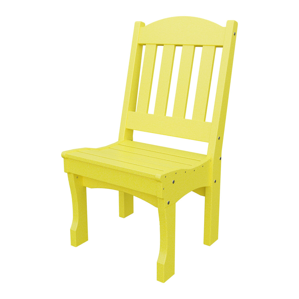 Amish Spanish Garden Poly Dining Side Chair in Lemon Yellow