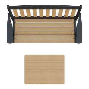 Amish Spanish Garden 2-Piece Bench Set with Rectangle Coffee Table
