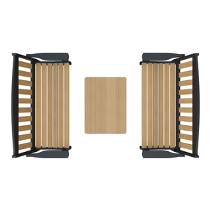 Amish Spanish Garden 3-Piece Patio Set: 2 Benches & Coffee Table