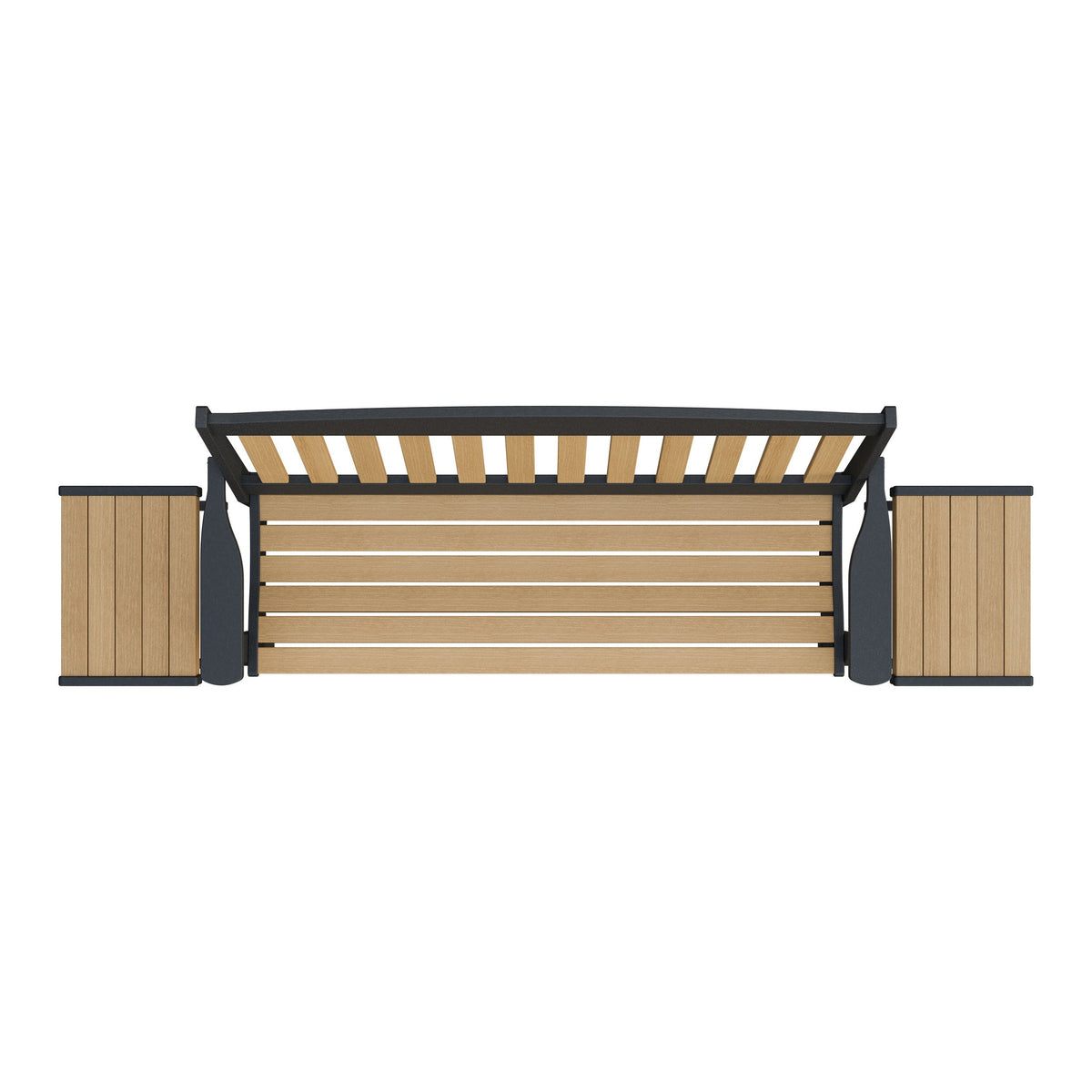 Amish Spanish Garden 3-Piece Patio Set: 5' Bench & 2 End Tables