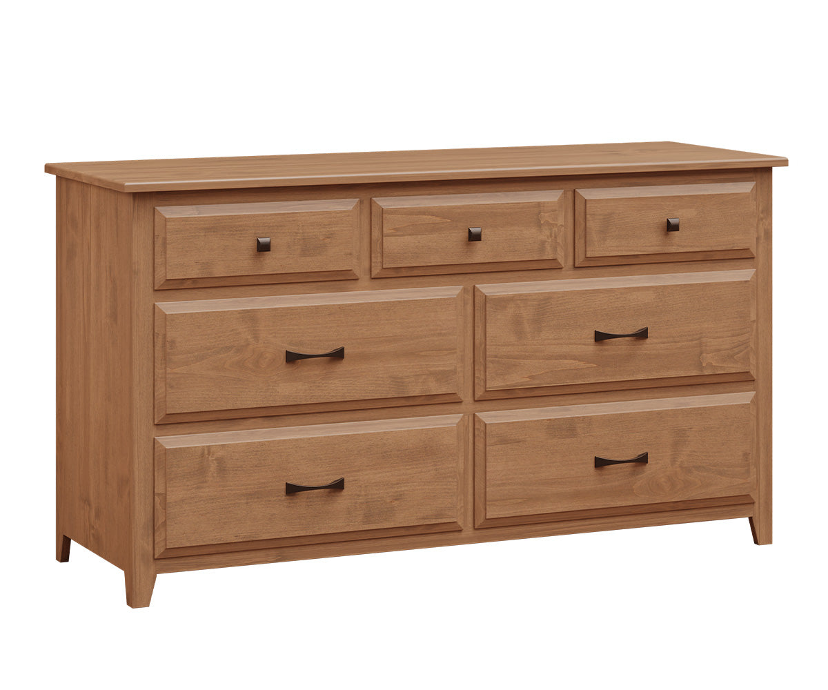 Amish Hartford Solid Wood 60" 7-Drawer Dresser