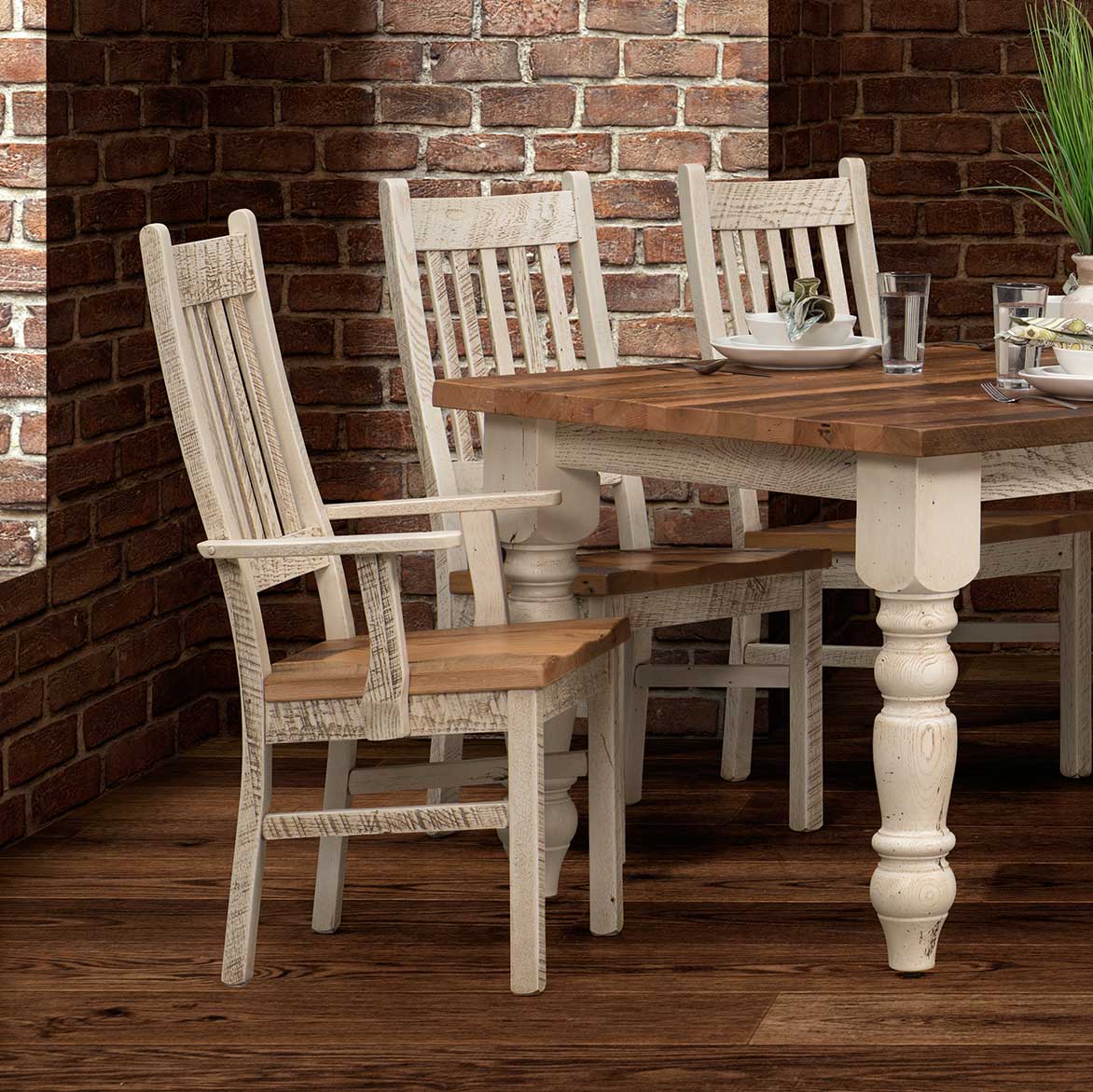Amish Strasburg Rustic Barnwood Arm Chair
