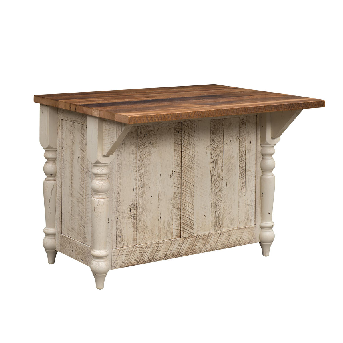 Amish 48" Strasburg Rustic Barnwood Island OB-BW-RW-RWO-RH-BM-WM-RO OB-HW Two Tone