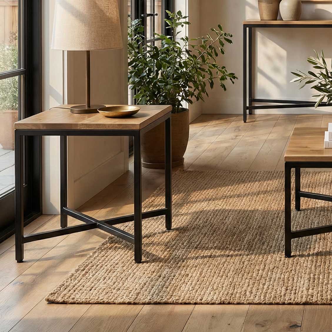 Amish Bolsover Rustic Barnwood End Table