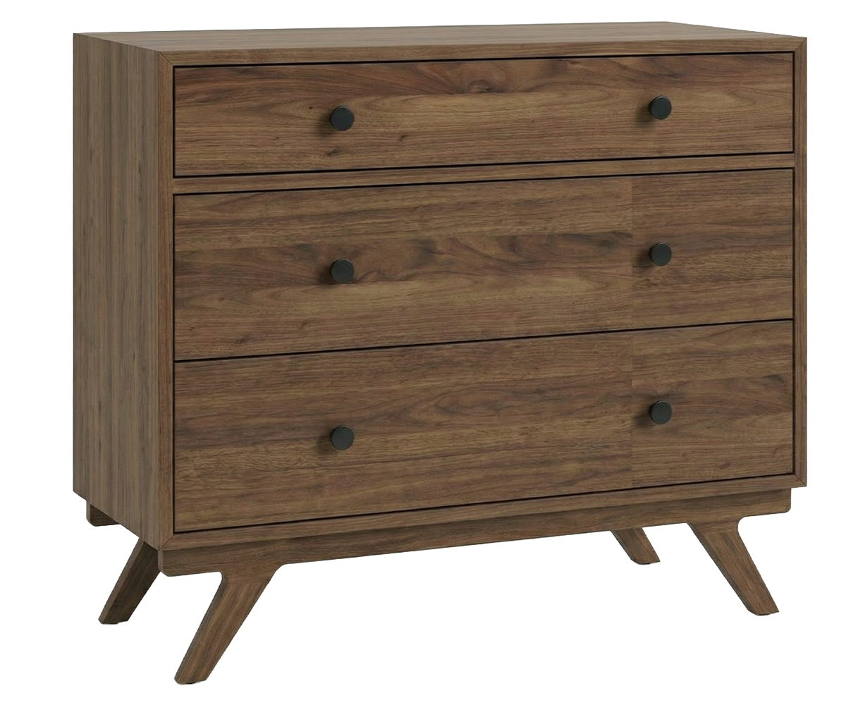 Amish New Hope Mid Century Modern 3-Drawer Bedroom Chest