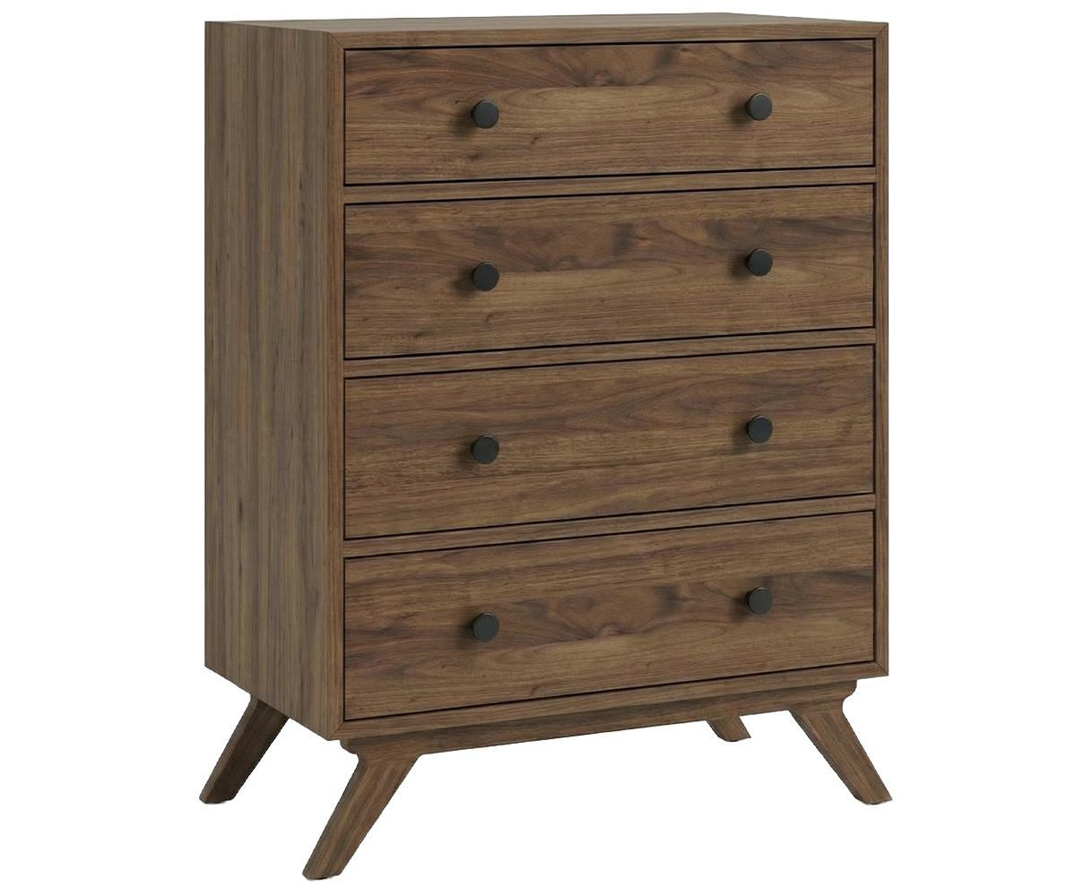 Amish New Hope Mid Century Modern 4-Drawer Bedroom Chest