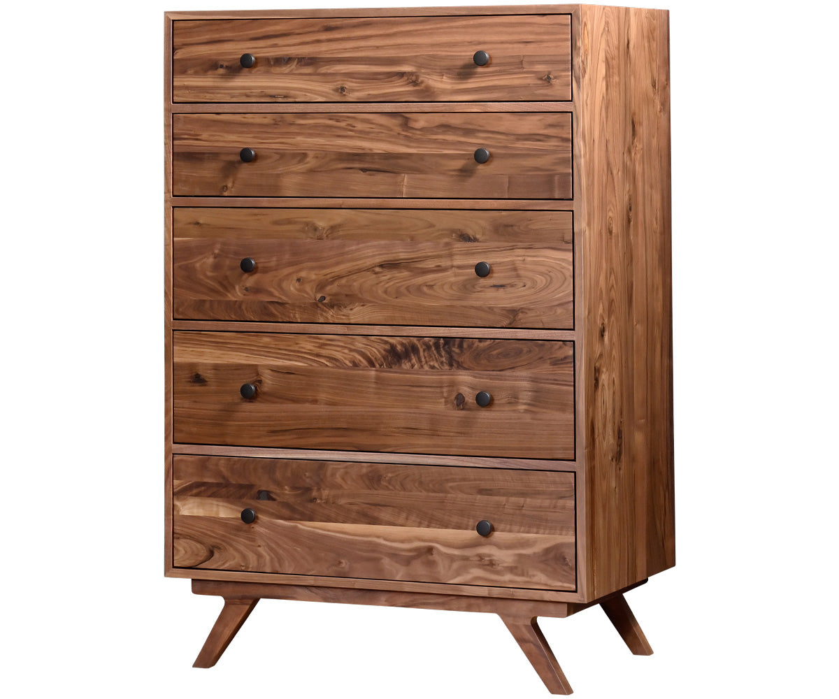 Amish New Hope Mid Century Modern 5-Drawer Bedroom Chest