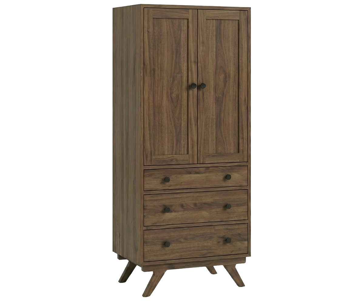Amish New Hope Mid Century Modern Bedroom Armoire