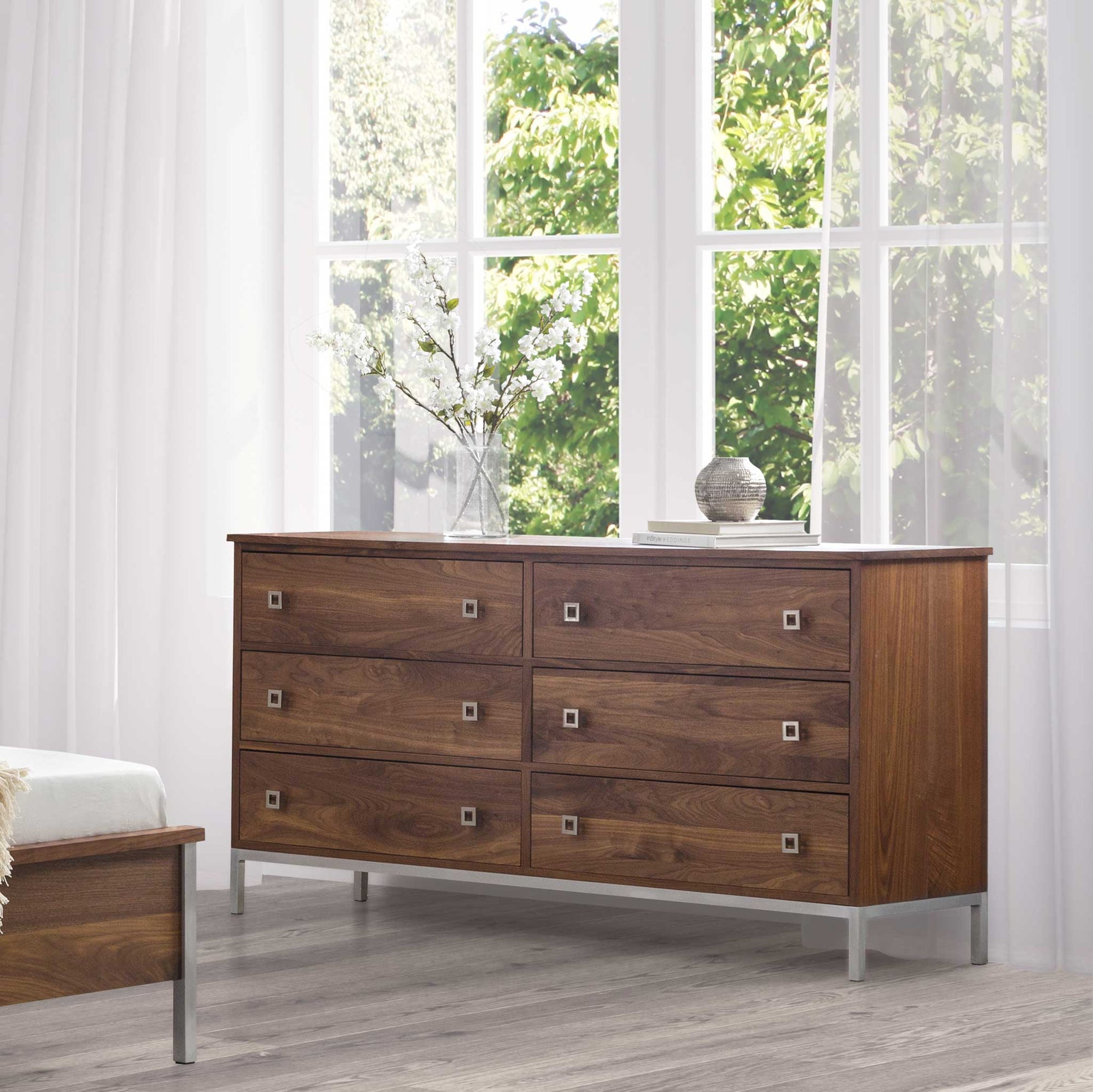 wooden dresser sale Amish Danish Solid Walnut Triple Bedroom Dresser