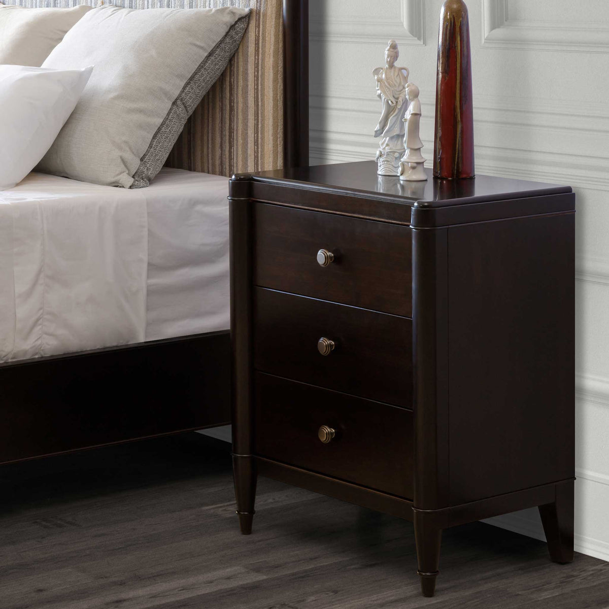 Amish Francesca 3 Drawer Night Stand