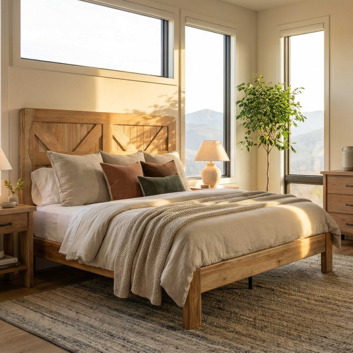 Amish Field & Stream Fulton Rustic Barnwood Bed