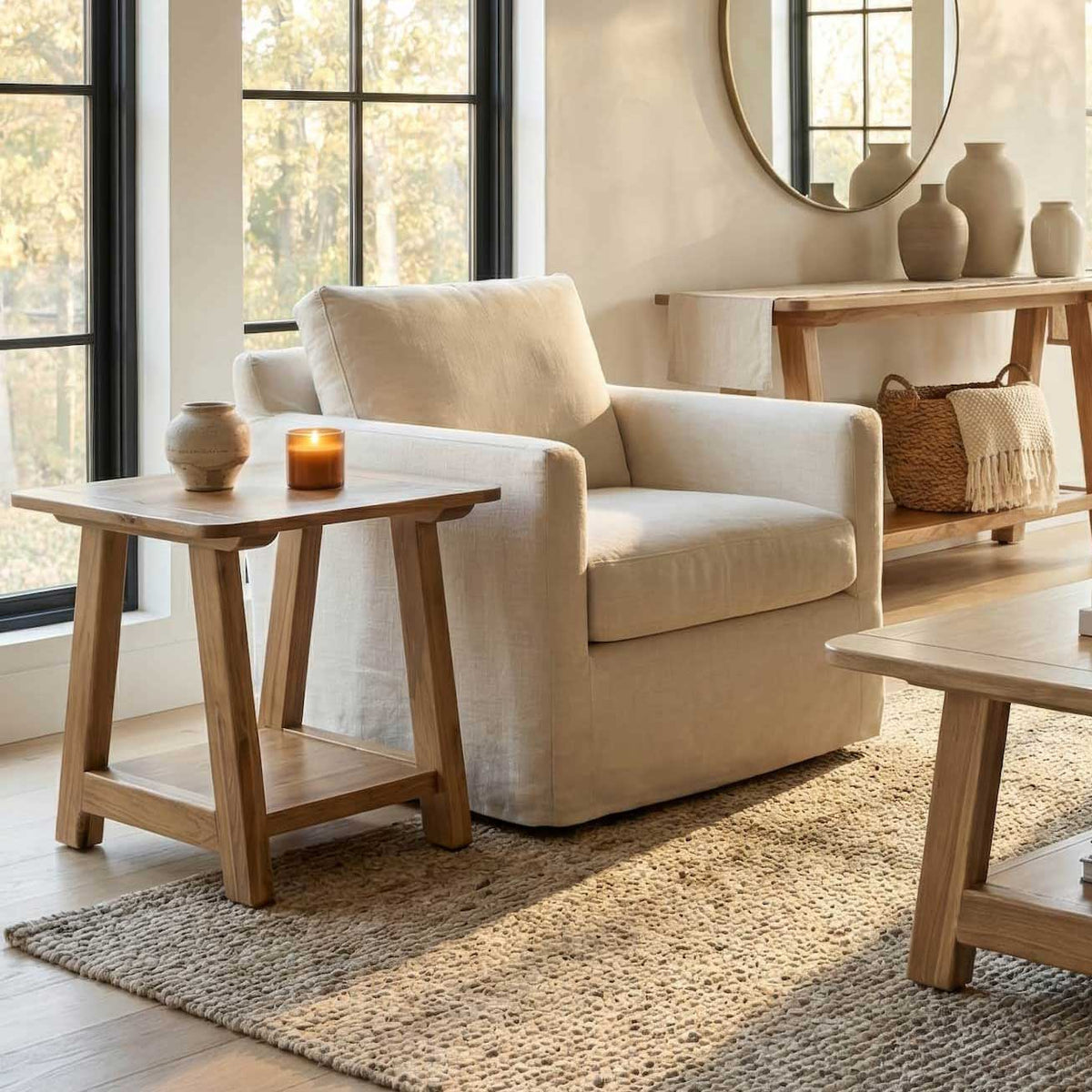 Amish Fulton Rustic Barnwood End Table