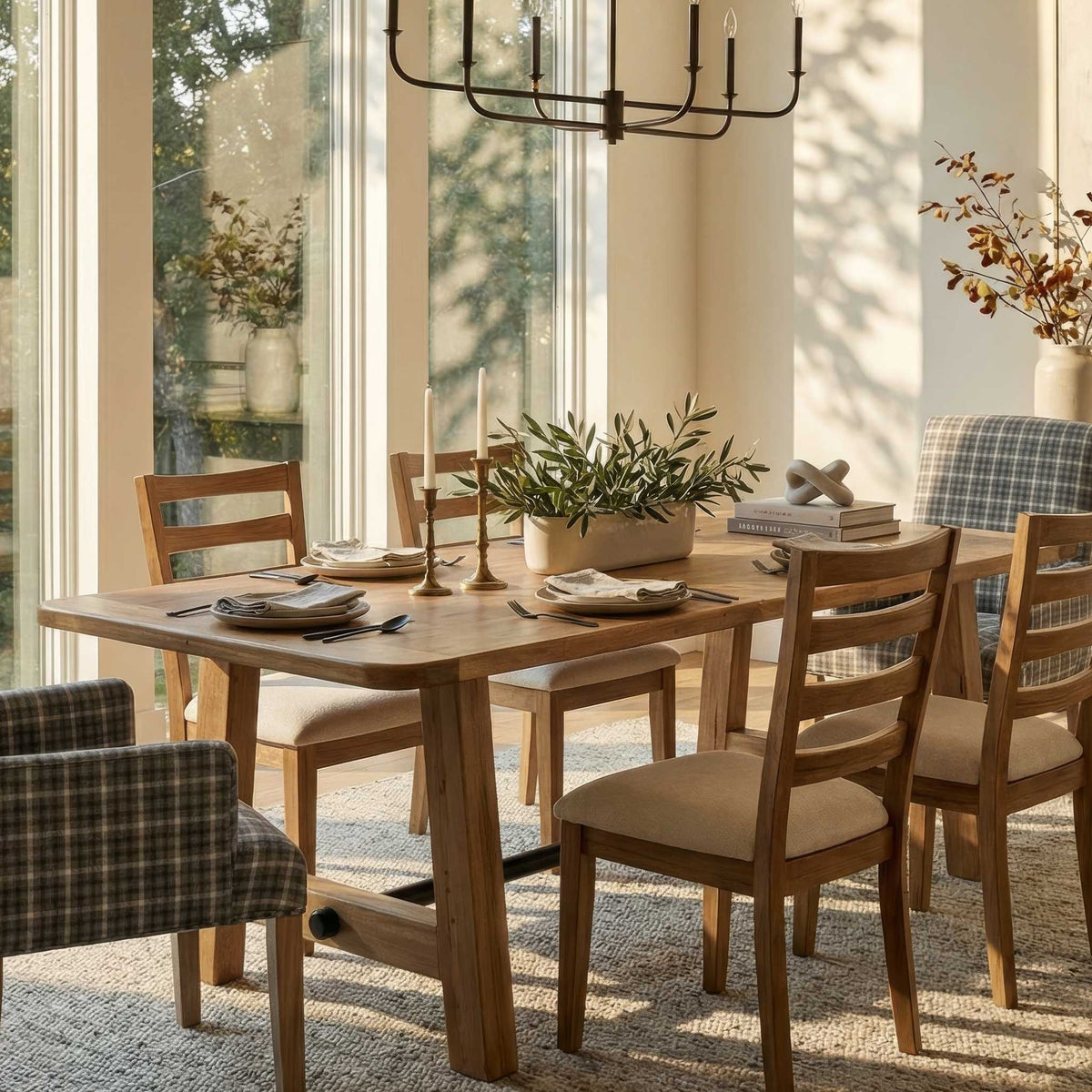 Amish Fulton Rustic Barnwood Solid Top Table