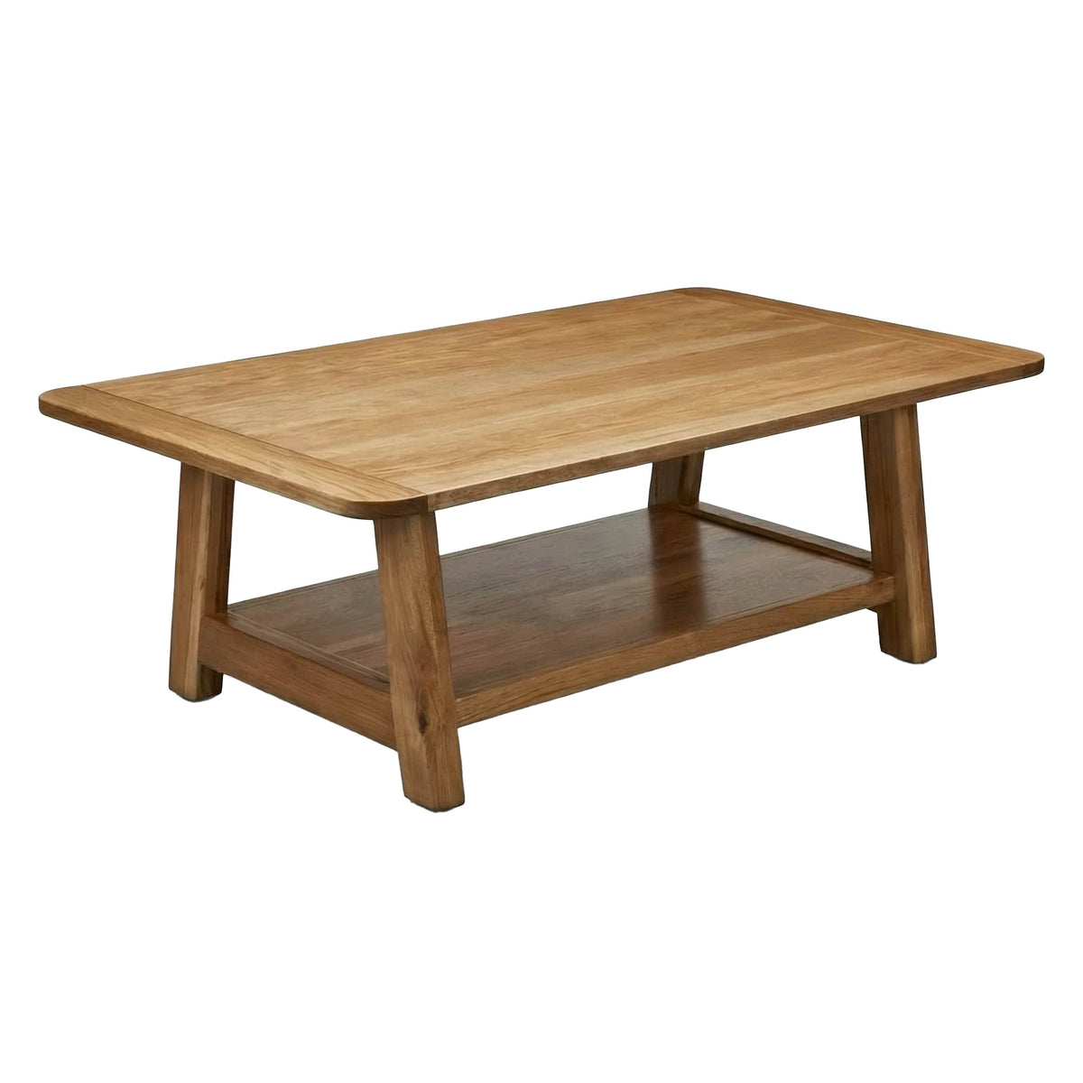 Amish Fulton Rustic Barnwood Coffee Table With Shelf