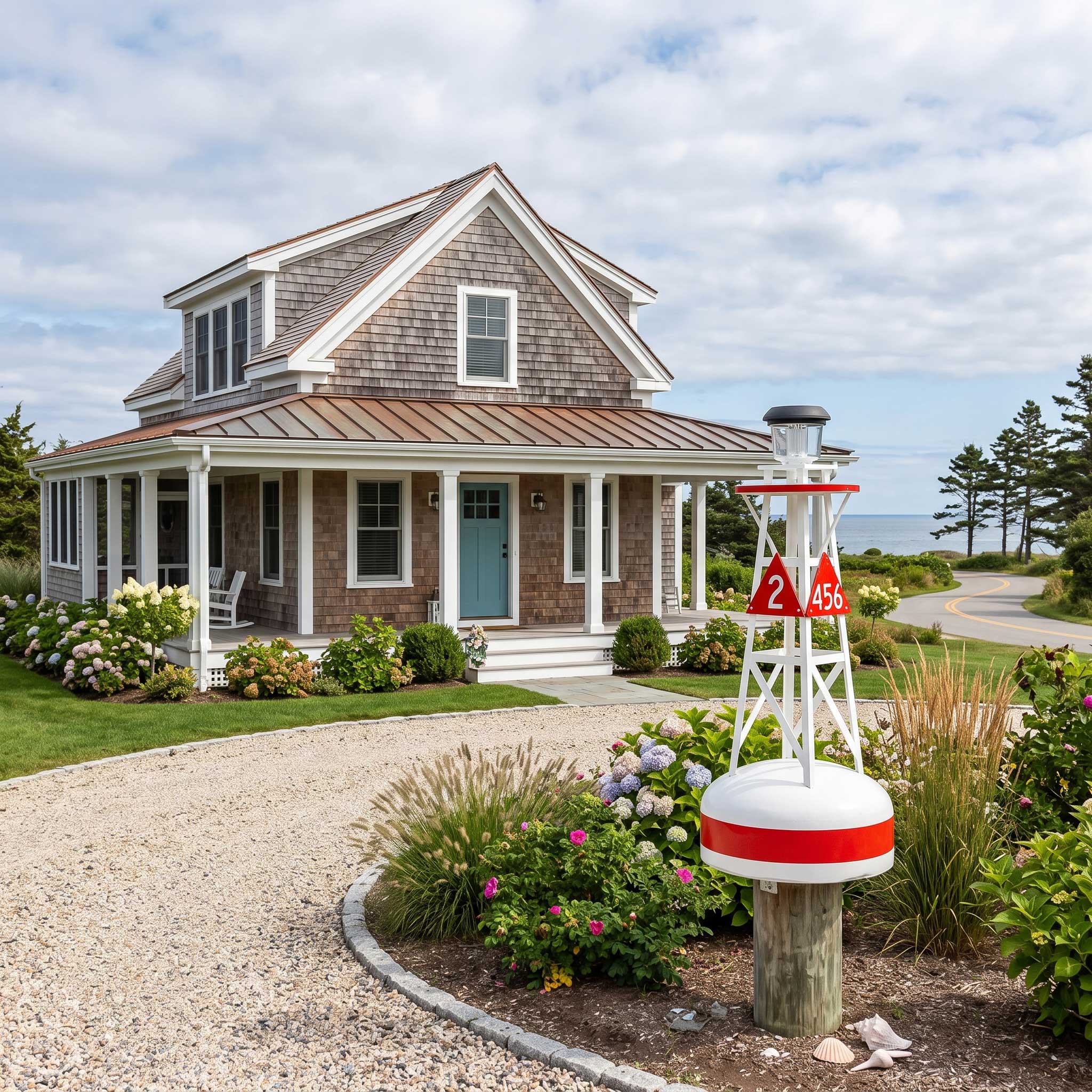 Amish Small Water Buoy with Custom Address