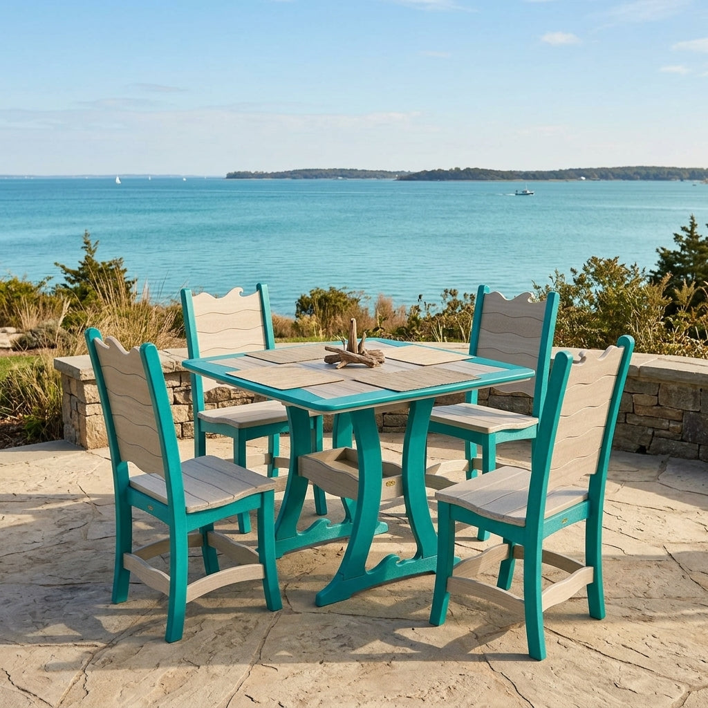 Amish Poly Wave Patio Dining Table