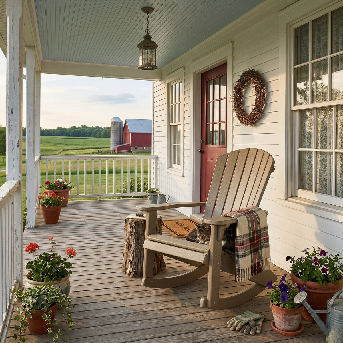 Mecedora Fanback Poly Patio Amish