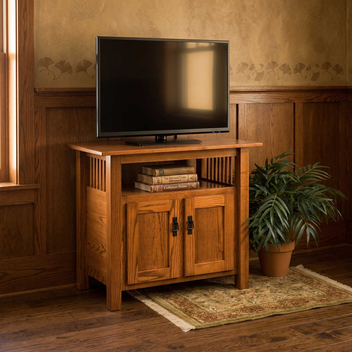 Amish Mission Solid Wood TV Cabinet Stand for up to 40" TV