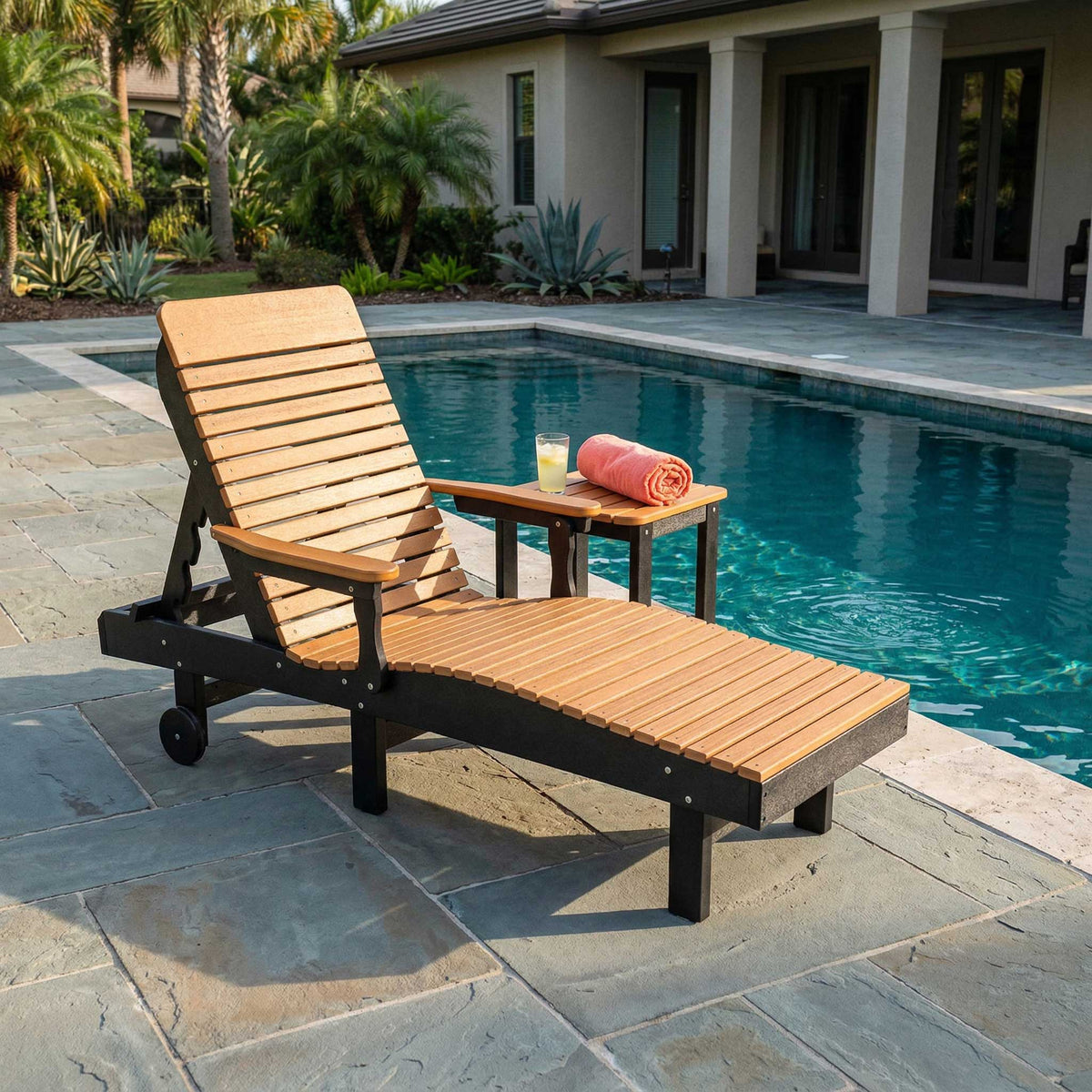 Poly Patio Modern Chaise Lounge