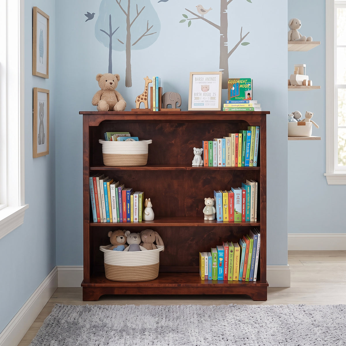 Amish Solid Wood 4' Bookcase