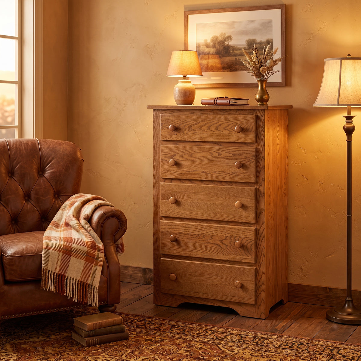 Eden Amish Shaker 5-Drawer Lingerie Chest