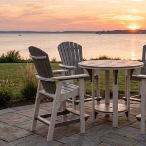 Amish Poly Great Bay Adirondack Patio Bar Height Chair