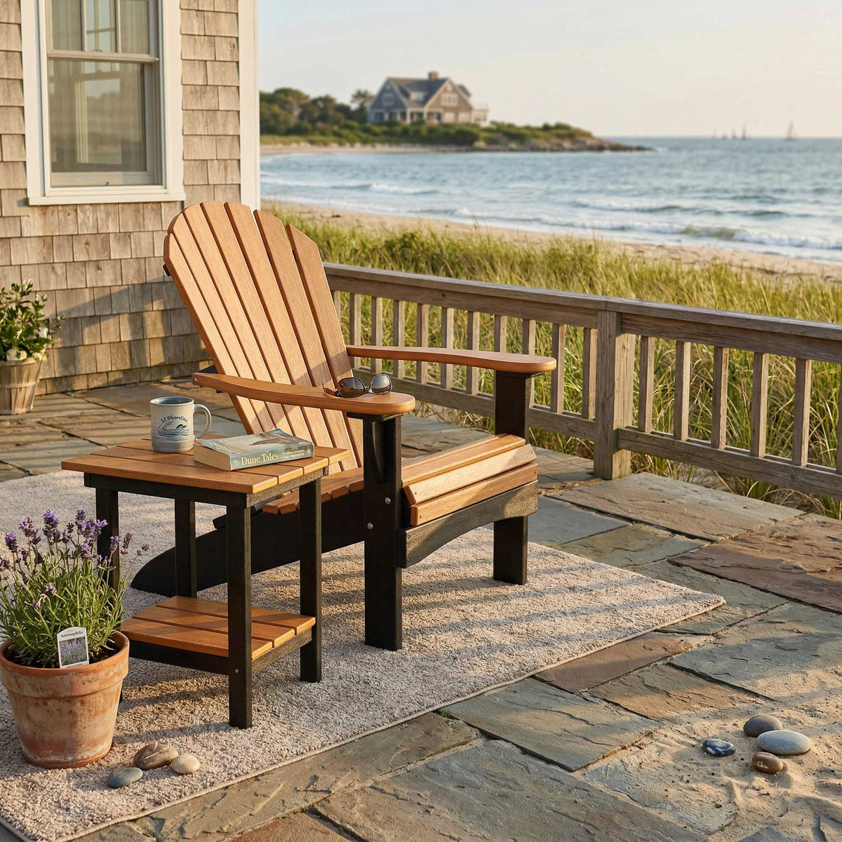 Amish Saranac Poly Patio Stationary Adirondack Chair