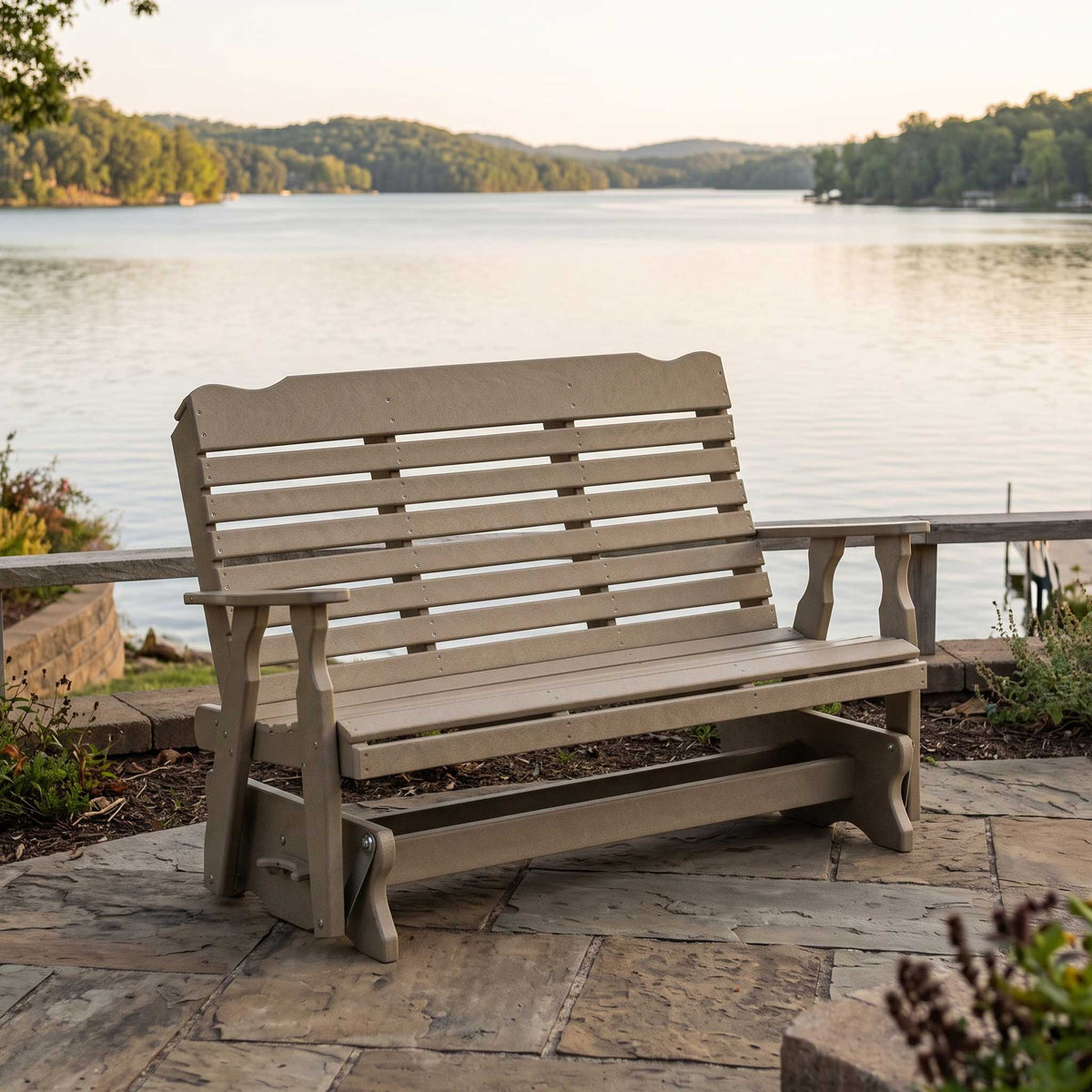 Amish Curve Back 5' Poly Patio Glider
