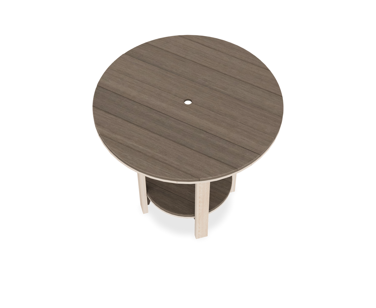 Great Bay Amish Poly Patio 42" Round 5pc Adirondack Bar Height Set