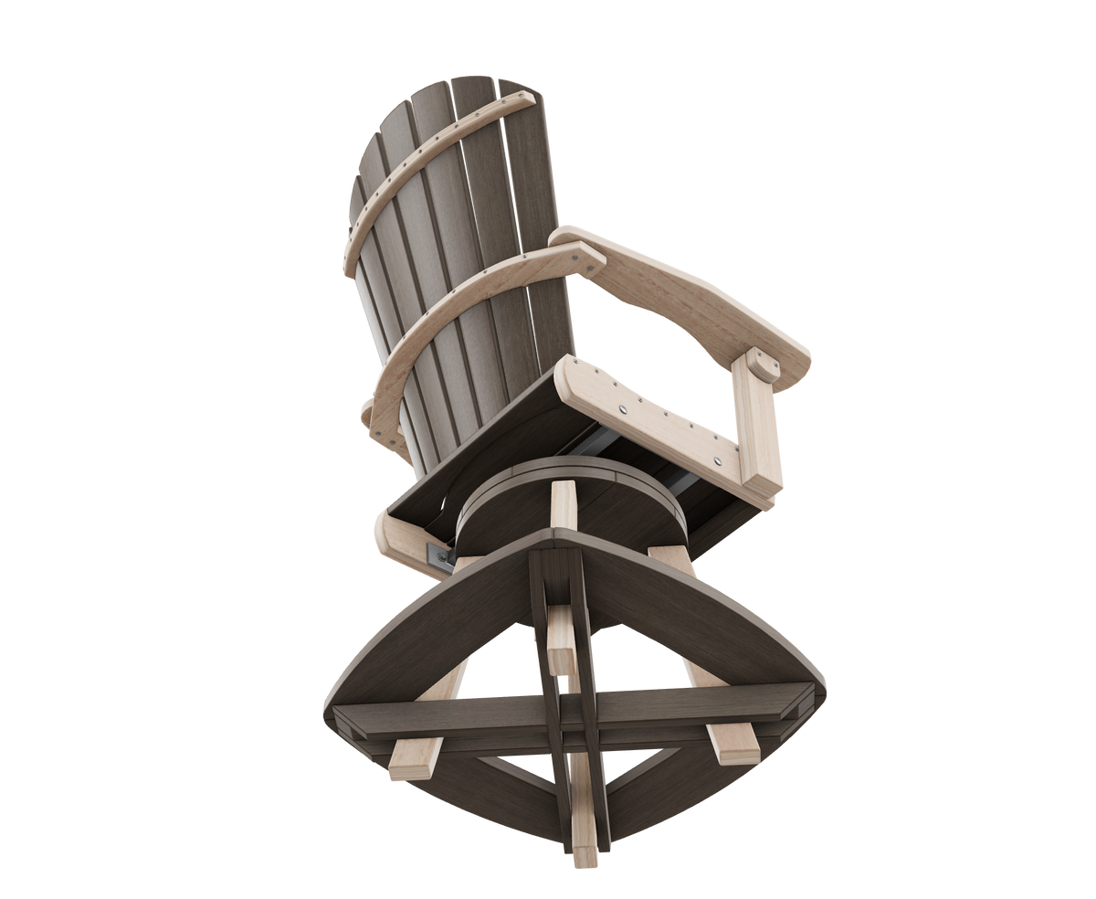 Amish Poly Great Bay Patio Counter Swivel Chair Table 3pc Set