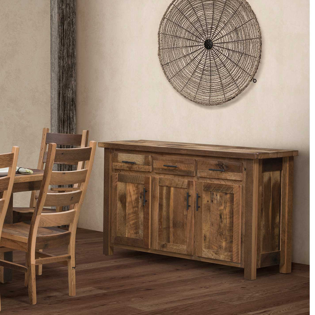 Amish Orchard Park Rustic Barnwood Server