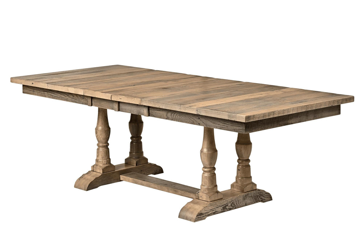 Amish Epping Rustic Barnwood Extendable Top Table