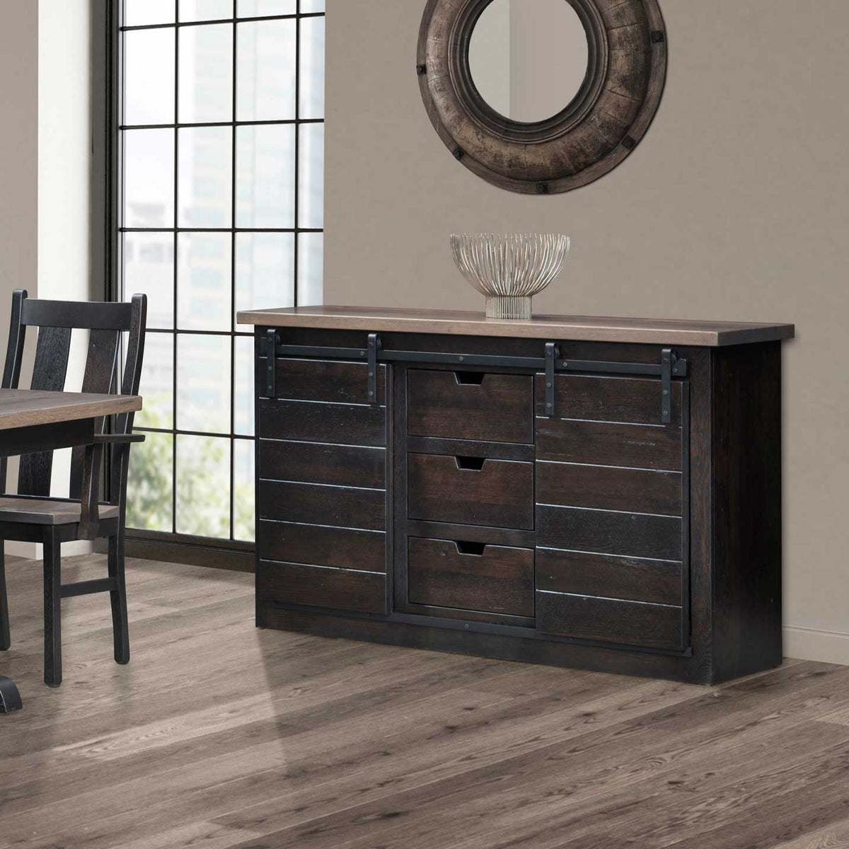Amish Woodstock Rustic Barnwood Server