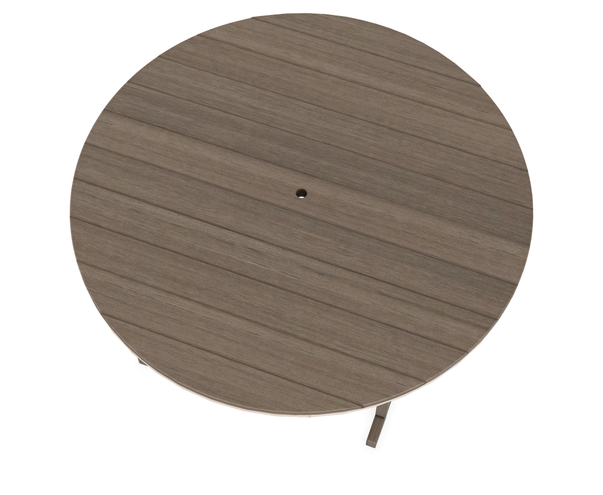 Amish Keystone 60" Round Patio Dining Table Set for 8