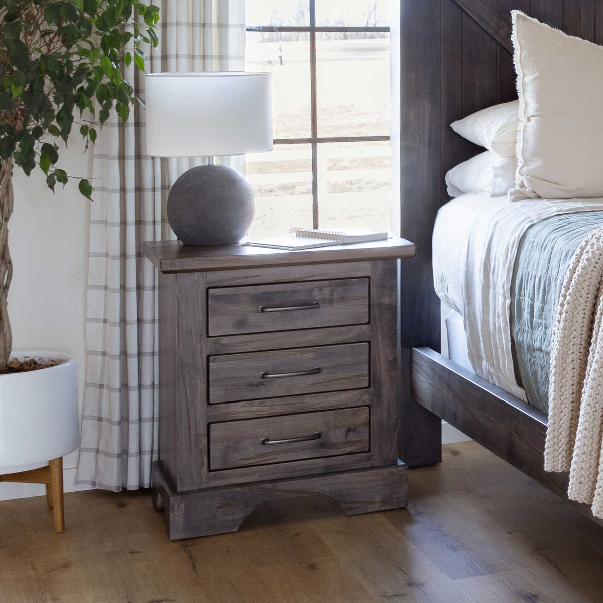 Amish Eastwood Rustic Barnwood Nightstand