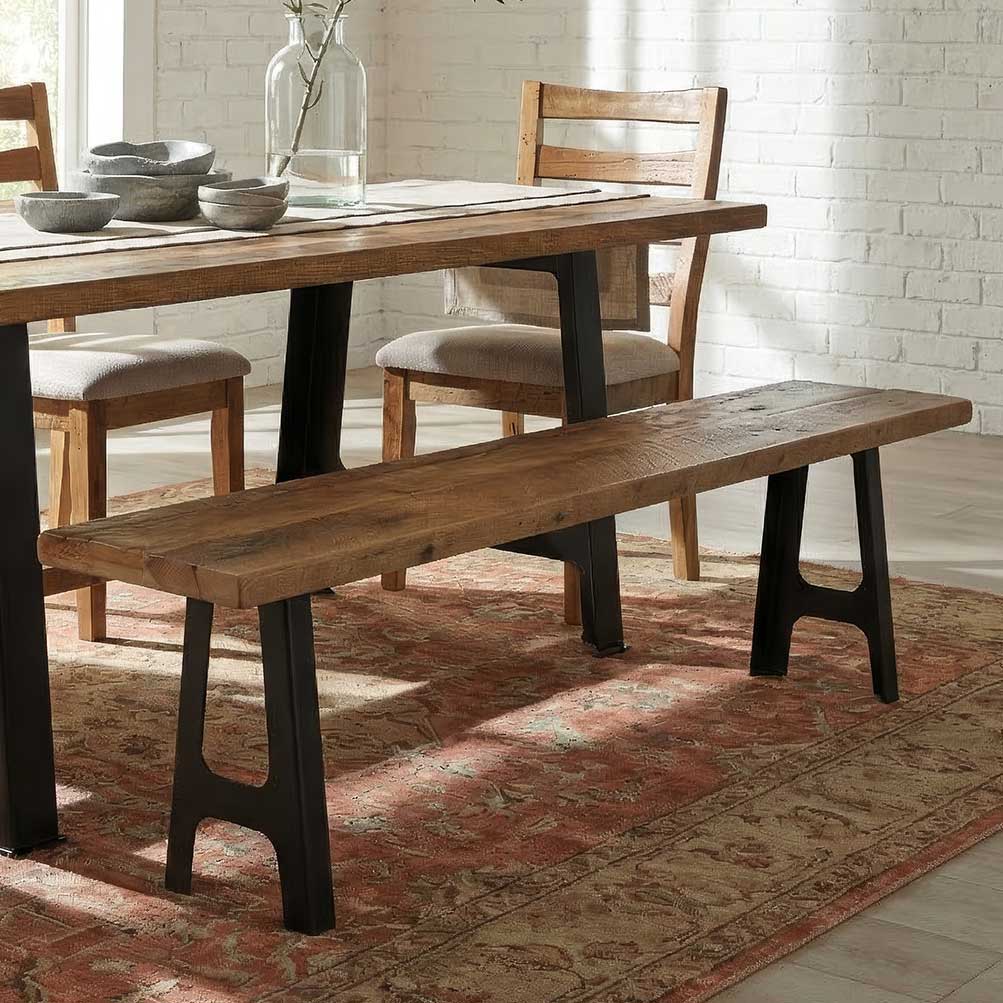 Amish Riverdale Rustic Barnwood Bench