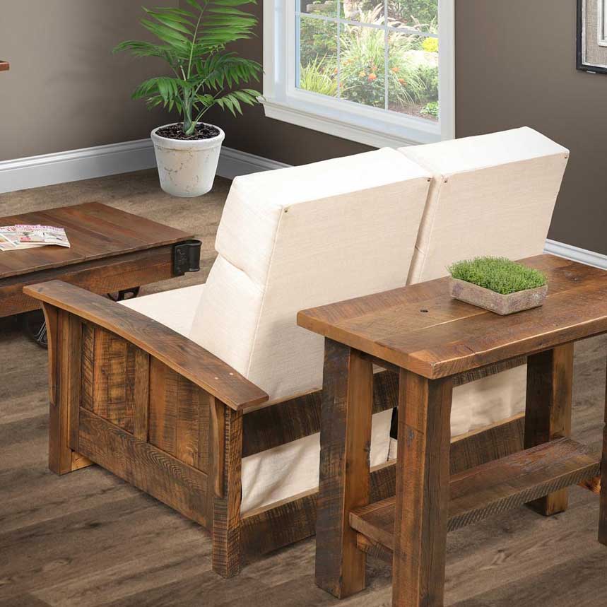 Amish Rhinebeck Rustic Barnwood Loveseat