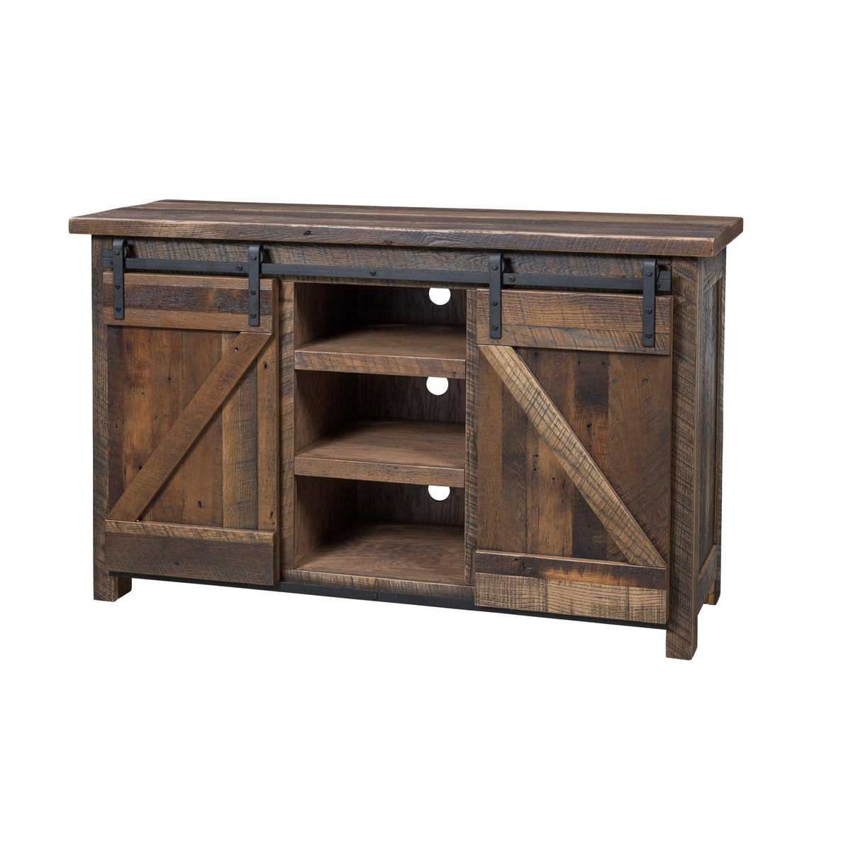 Amish Rhinebeck Barn Door Rustic Barnwood TV Stand