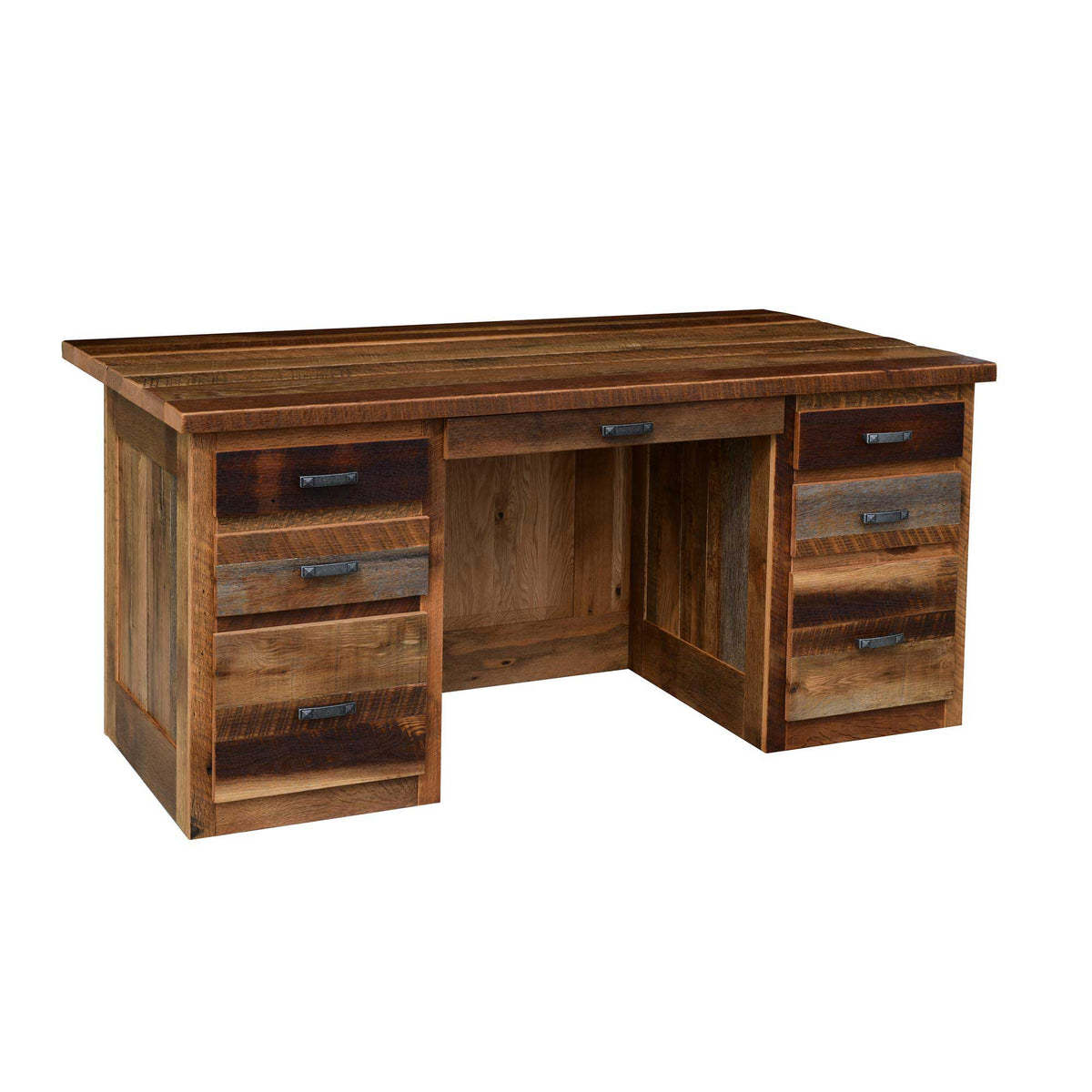Amish Barnwood Kneehole Desk