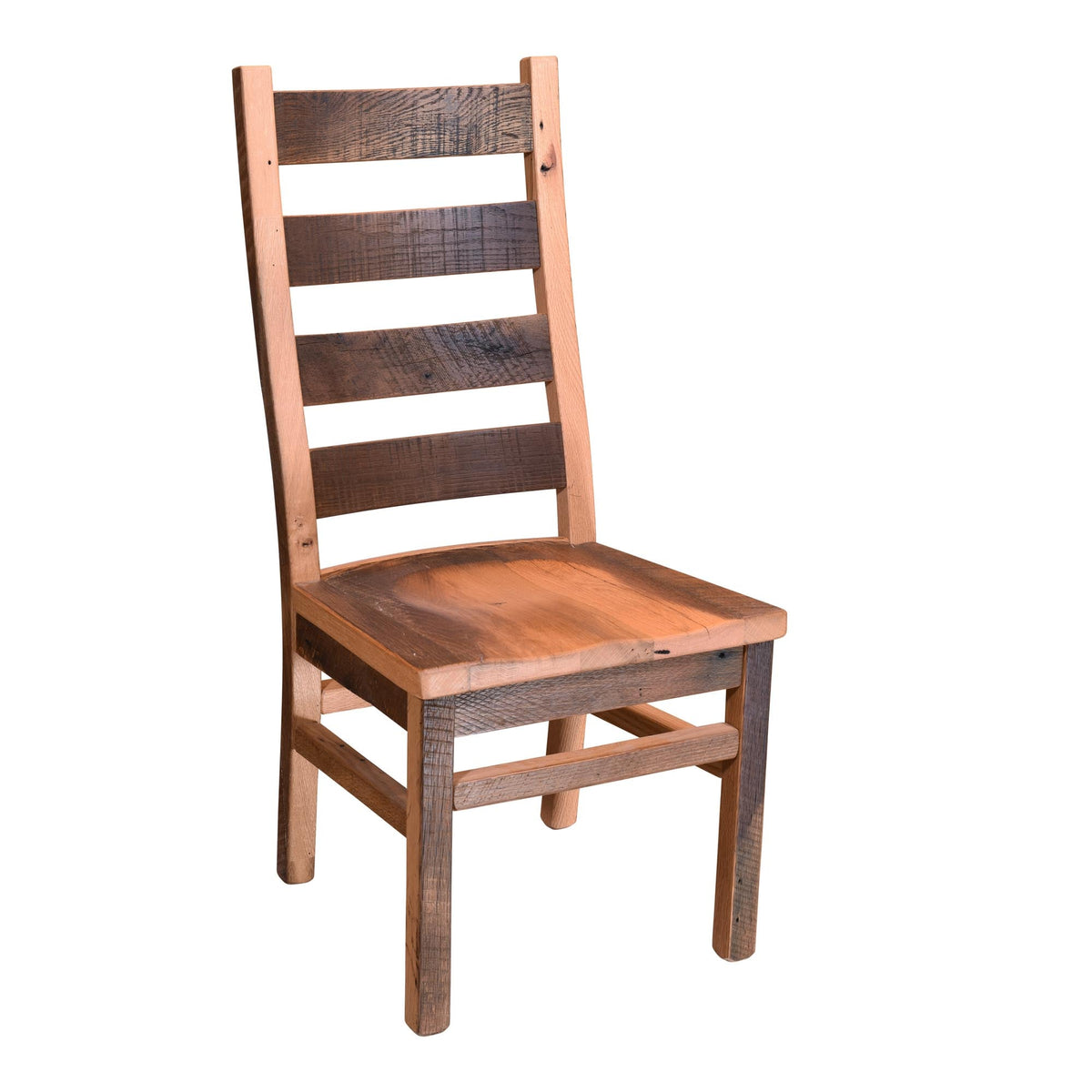 Amish Ladderback Rustic Barnwood Side Chair