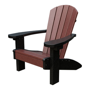 Amish Li'l Poly Adirondack Chair for Kids in Cherrywood & Black