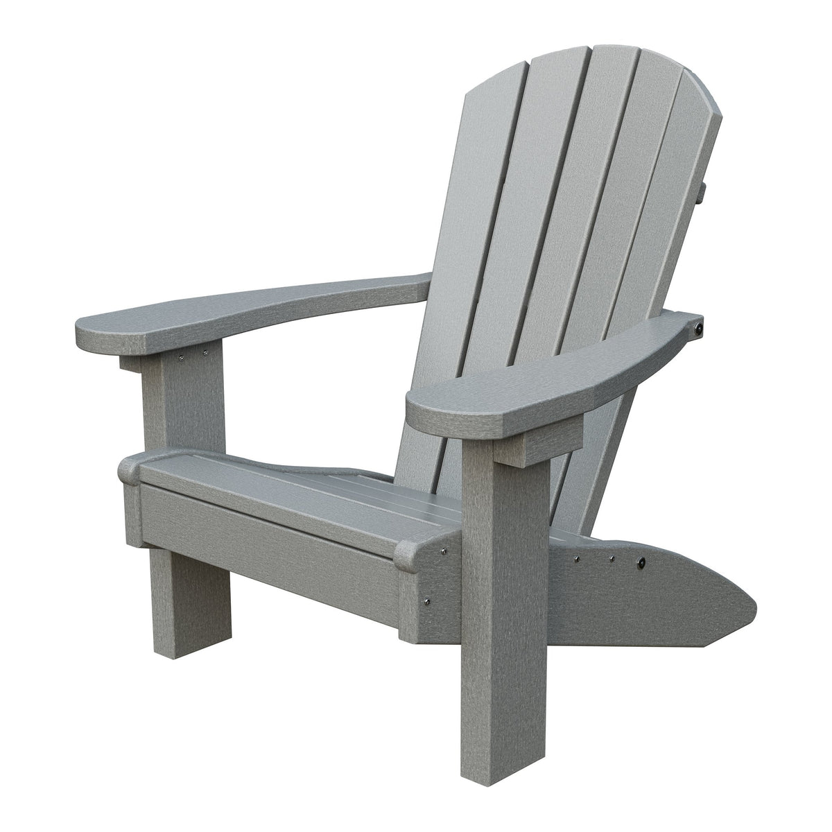 Amish Li'l Poly Adirondack Chair for Kids in Light Gray