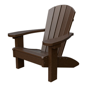 Amish Li'l Poly Adirondack Chair for Kids in Milwaukee Brown