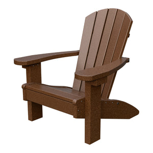 Amish Li'l Poly Adirondack Chair for Kids in Tudor Brown