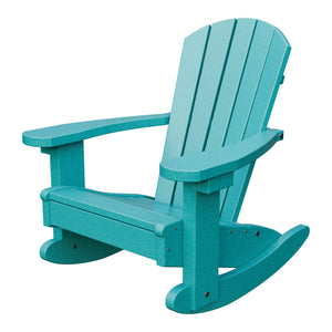 Amish Li'l Poly Adirondack Rocker for Kids in Aruba Blue